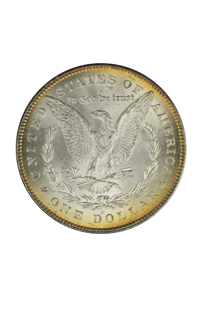 1878 7TF MORGAN DOLLAR $1 PCGS MS62 *CAC* REV OF 78 RAINBOW TONING PCGS RATTLER