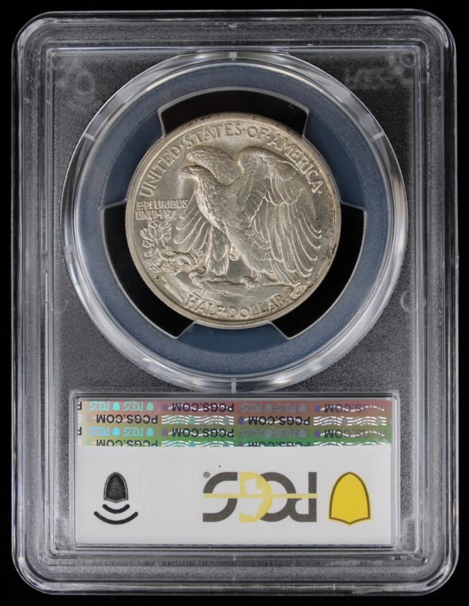1917-S WALKING LIBERTY HALF DOLLAR 50C PCGS MS62 REVERSE MINTMARK (PQ020)