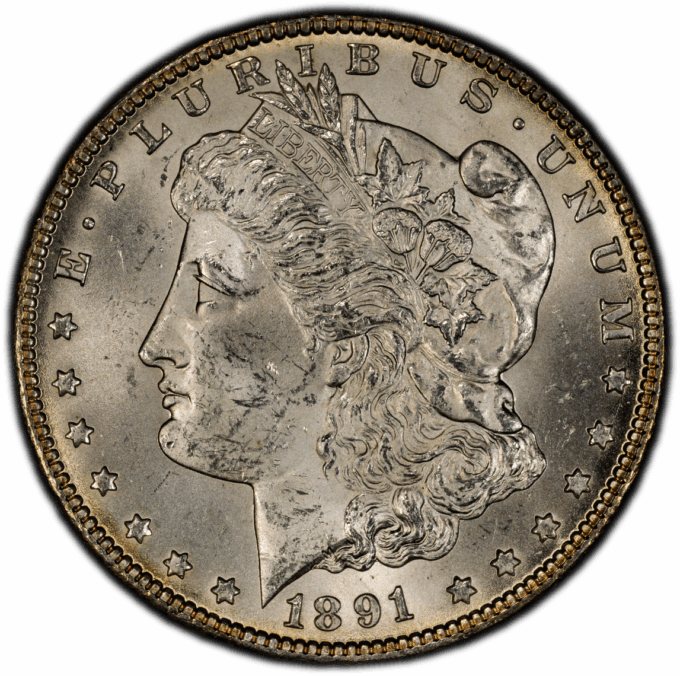 1891-CC MORGAN DOLLAR $1 PCGS MS63 (PQ021)