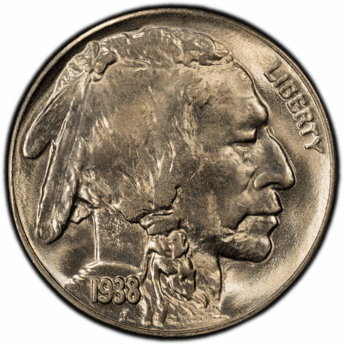 1938-D BUFFALO NICKEL 5C PCGS MS66 (PQ044)