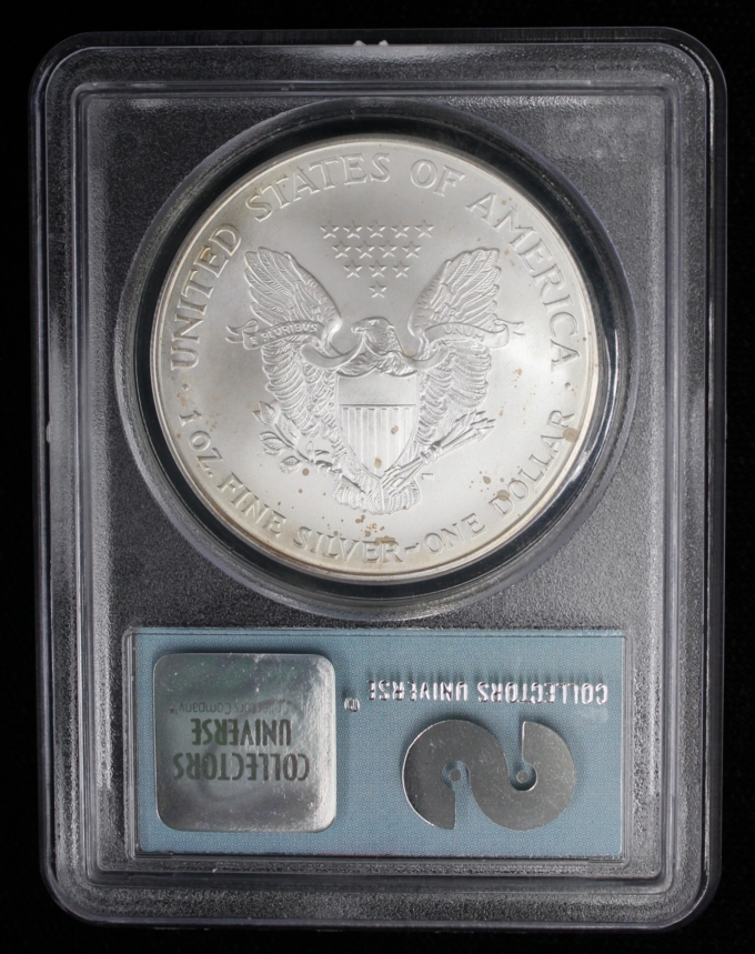 2000 AMERICAN SILVER EAGLE PCGS GEM UNC 9/11 WTC GROUND ZERO RECOVERY (PQ037)