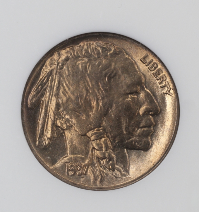 1937-D BUFFALO NICKEL 5C NGC MS66 (PQ045)
