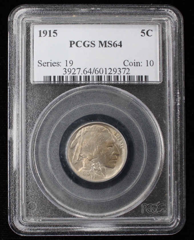 1915 BUFFALO NICKEL 5C PCGS MS64 (PQ050)