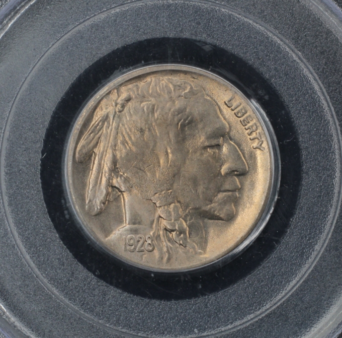 1928-D BUFFALO NICKEL 5C PCGS MS64 (PQ054)