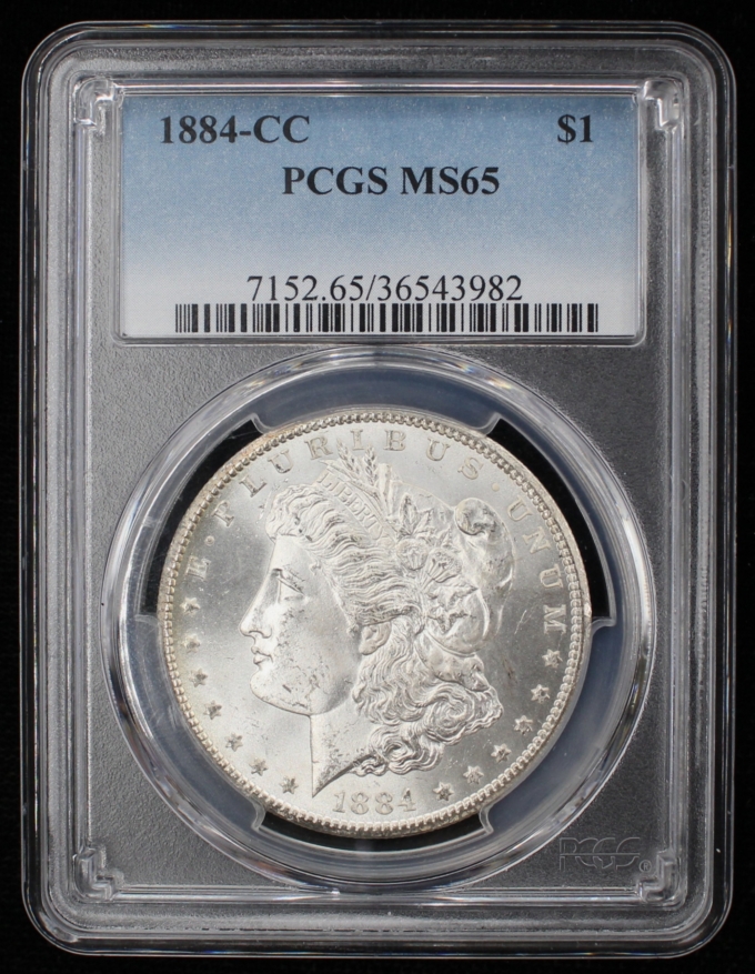 1884-CC MORGAN DOLLAR $1 PCGS MS65 (PQ055)
