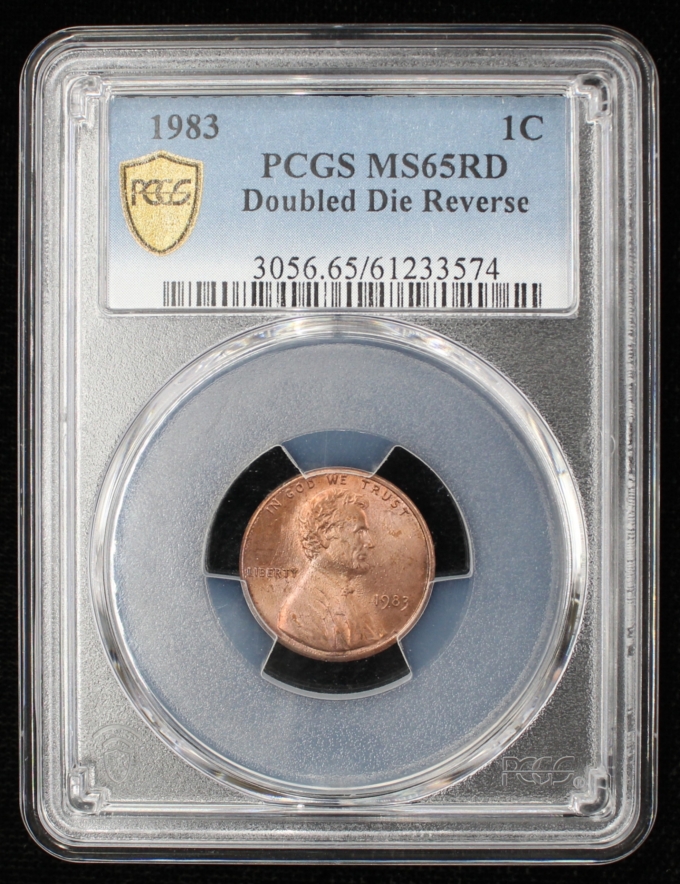 1983 LINCOLN MEMORIAL CENT 1C PCGS MS65RD DDR DOUBLED DIE REVERSE (PQ057)