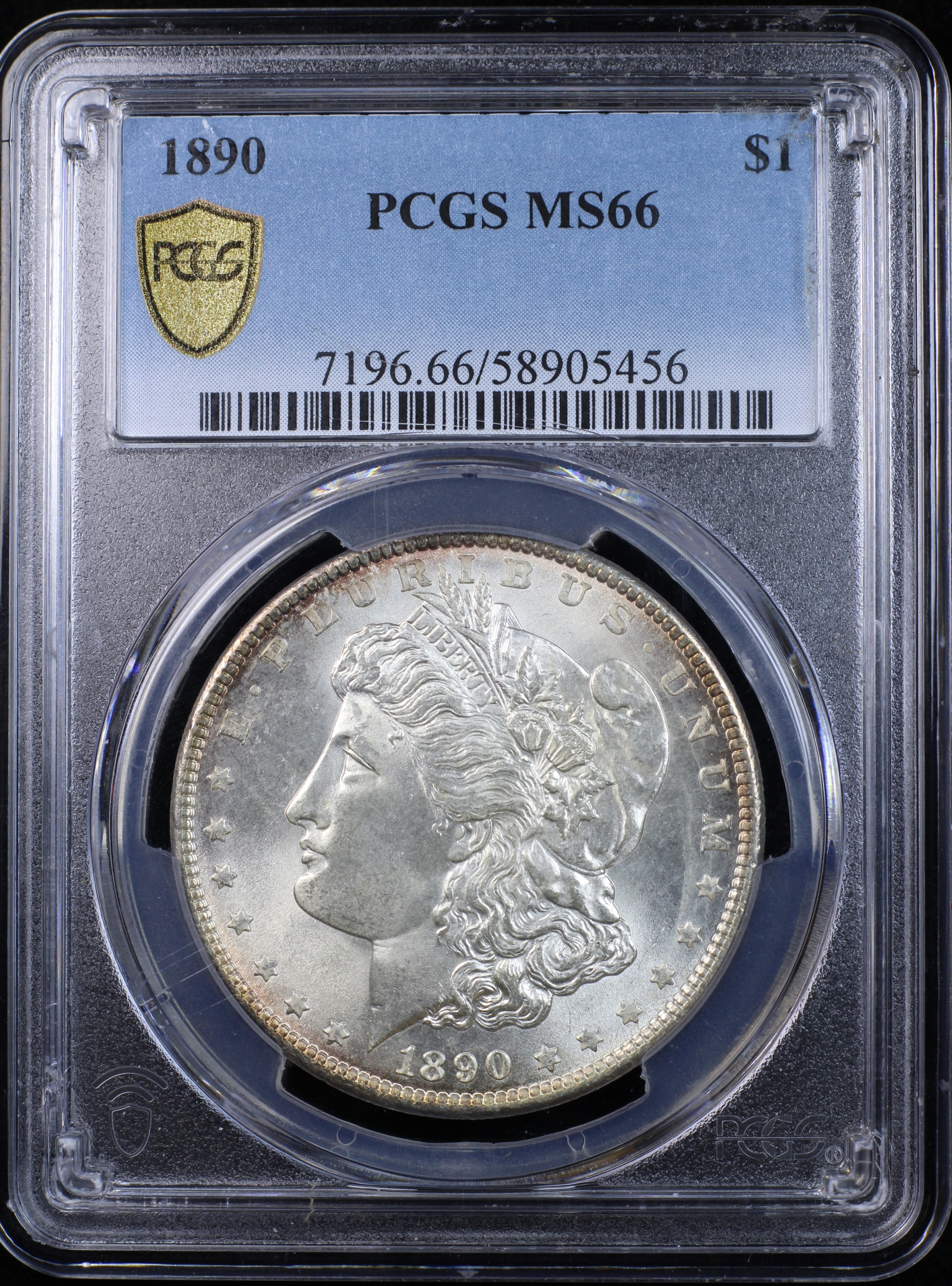 1890 MORGAN DOLLAR $1 PCGS MS66 POP 12+1! (PQ534)
